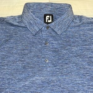 FootJoy Mens L Blue Heathered Short sleeve Polo